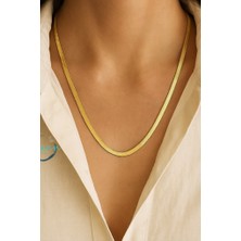 Ocean Desing Kararmaz Premium Çelik Altın Renk Kalın İtalyan Zincir Kolye – 60 cm Hipoalerjenik