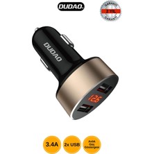 Dudao R1S 20W Süper Hızlı Araç Şarj Cihazı | Çift USB Çıkışlı (3.4A Max), Akıllı Akım Yönetimi, Aynı Anda 2 Cihazı Şarj Eder
