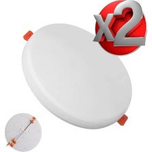 Zmr 36W Ayarlanabilir Pro Sıva Altı Yuvarlak Panel Armatür 6500K Beyaz Işık ( 2 Adet )