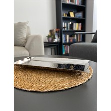 Dövme Desenli Bakır Kurabiyelik, Dikdörtgen, 15X32 Cm, Şık ve Işlevsel