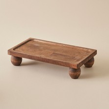 Ahşap Dikdörtgen Sunum Standı 17X30 Cm, Doğal ve Şık Tasarım