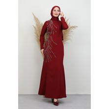 Giza Store Hiranur Tesettür Elbise Bordo