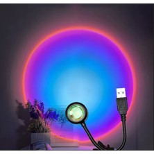 Sge Teknoloji Tek Mod USB LED Rainbow Kızıl Gün Batımı Projektör Lambası Fotoğraf Çekim Işığı Dekoratif Işık