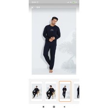 Meynur Moda Pamuklu Penye Uzun Kollu Erkek Pijama Takımı