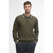 Barbour Fenhill Knitted Kazak OL54 Mıd Olıve