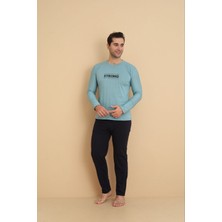 Meynur Moda Erkek Kaliteli Esnek Kumaşlı Pijama Takımı %90 Pamuklu