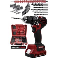 21V 2.0AH Kömürsüz Çelik Mandrenli Darbeli Şarjlı Matkap