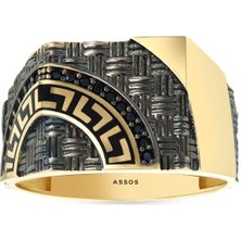 Assos Pırlanta Altın Erkek Yüzük - 14K