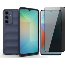 Vendas Samsung Galaxy S24 FE Kılıf Esnek TPU Oyuklu Arka Yüzey Tasarımlı Zore Etnik Silikon Kapak + Cam Ekran Koruyucu