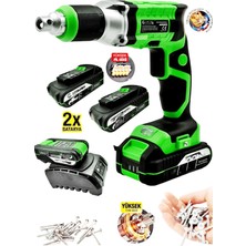 20 Ah Şarjlı Metal Şanzımanlı Otomatik Alçıpan Vidalama Çift Akülü