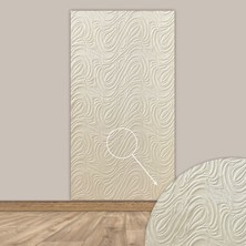 Tink 3D Kendinden Yapışkanlı Akustik Keçe Panel Dalgalı Desenli 52X98 cm 2 Adet(1 M²) Ekru