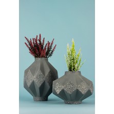 HMY Design Stern 2'li Handmade Dekoratif Seramik Vazo