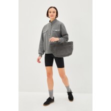 Allyco Çıtçıt Düğmeli Regular Örme Sweatshirt