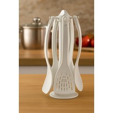 Brillant 6'lı Soğuk Servis Seti – Askılı Sabit Standlı Servis Kaşığı ve Spatula Seti