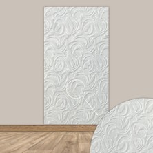 Tink 3D Kendinden Yapışkanlı Akustik Keçe Panel Modern Desenli 52X98 cm 2 Adet(1 M²) Beyaz