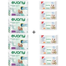 Evony Yetişkin Bezi Large 30'lu 4'lü +  Evony Vücut ve Perine Temizlime Havlusu 48 Büyük Yaprak 6'lı