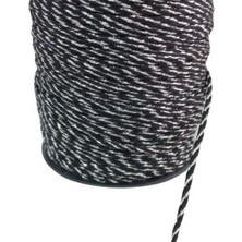 Nuvigo Bileklik İpi, Hediye Paketleme İpi, Şans, Bereket, Aşk, Şifa, Güç 5 Mm Pamuk  5 Metre Siyah