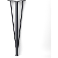 Badem10 Üçgen 71 cm Siyah Metal Masa Sehpa Ayağı Dayanıklı Mobilya Destek Yükseltici Ayak Modern Tasarım
