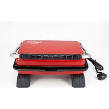 Özbience Kırmızı Demir Döküm Tost Makinesi, 1800W, 4-6 Dilim, Çok Amaçlı Izgara