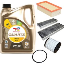 Psa Peugeot 3008 1.6 Vtı Benzin KW133 Otomatik Filtre Seti 2017-2020+TOTAL 5W30 Hdc 4lt Yağ