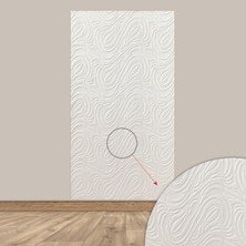 Tink 3D Kendinden Yapışkanlı Akustik Keçe Panel Dalgalı Desenli 52X98 cm 2 Adet(1 M²) Beyaz