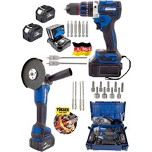 Serenity Haven Şarjlı Taşlama ve Darbeli Matkap Seti, 20AH, Çelik Mandren, Çok Fonksiyonlu