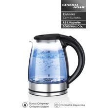 Özbience Elektrikli Cam Su Isıtıcı Kettle 1,8l 2000W Gizli Rezistans Otomatik Kapanma