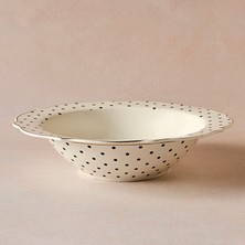 Karaca New Romantic Puantiyeli Bol Kase 25 cm Siyah