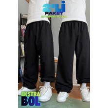 Vladivosto 2’li Paket Bol Kalıp Baggy Oversize Büyük Beden Stoper Paça Unisex Eşofman Altı
