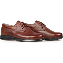 Kajila Erkek Taba Hakiki Deri Ortopedik Günlük Ayakkabı – Kauçuk Kaymaz Taban, Bağcıklı Rahat Model