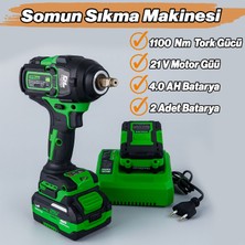 Badem10 Akülü Somun Sıkma Makinesi 1100NM 21V 4.0AH Darbeli Güçlü Matkap Lokma Sökme Makinesi