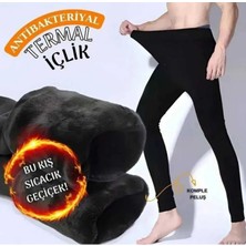 Ar&Be Erkek Içi Peluş Termal Tayt Kışlık Peluşlu Polarlı Likralı Polar Termal Içlik