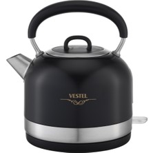 Vestel Şık Siyah Su Isıtıcı, Estetik ve Fonksiyonel Tasarım