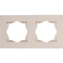 Günsan Elektrik GÜNSAN EQONA KREM İKİLİ ÇERÇEVE