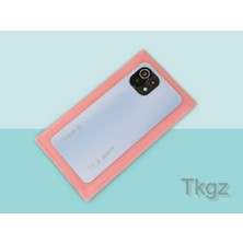 Tkgz Xiaomi Mi 11 LİTE Arka Pil Batarya Kapağı Kapak ( Full Kamera Lensli ) MAVİ