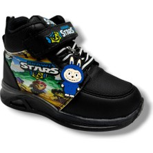 Bolimex 3650-26 Cilt Deri  Brawl Stars Baskılı Anatomik Işıklı Makotlu Cırtlı Çocuk Bot 26-30