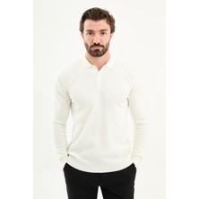 MCR Fitilli Slim Fit Polo Yaka Erkek Triko Kazak