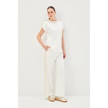 Allyco Zincir Detaylı Düz Kesim Regular Örme Pantolon