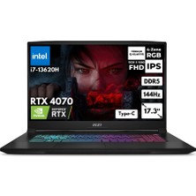 MSI Msı Katana 17 I7-13620H 32-Gbddr5 4 Tbssd RTX4070 (8gb) 17.3" Fhd 144Hz Windows 10 Home Gaming Laptop B13VGK-1287XTRZG58