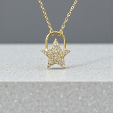 Nova Grup Yıldız Figürlü Kilit 14 Ayar Altın Kolye