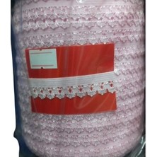 Nuvigo Çamaşır Lastiği Dantelli 1 cm 75 Metre 1 Top Açık Pembe