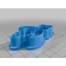 Akaslan Plastik Bulut Desenli Kurabiye Kesici