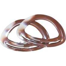 Nuvigo Çanta Sapı Oval Kahverengi-Beyaz 18 cm