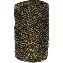 Nuvigo Makrome İpi 3mm  Polyester Siyah Altın Simli