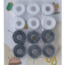 Nuvigo Masura İpli 12'li Plastik Siyah-beyaz