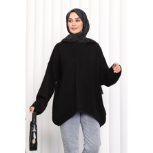 İmaj Butik Siyah Bisiklet Yaka Triko Kazak