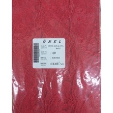 Nuvigo Dantel Polyester Sanal Tül Bant Kırmızı 14,60 Metre En 6 cm On-60-K