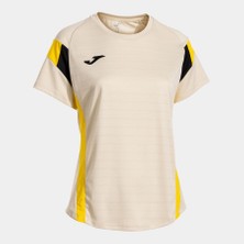 Joma Montreal Kadın Sıfır Yaka Bej Spor Tişört 902518.002