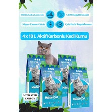 4 x 10L Mastercat Aktif Karbonlu Kedi Kumu Kokusuz