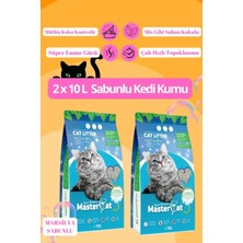 Sabunlu Topaklanan Kedi Kumu 10L x 2 Adet